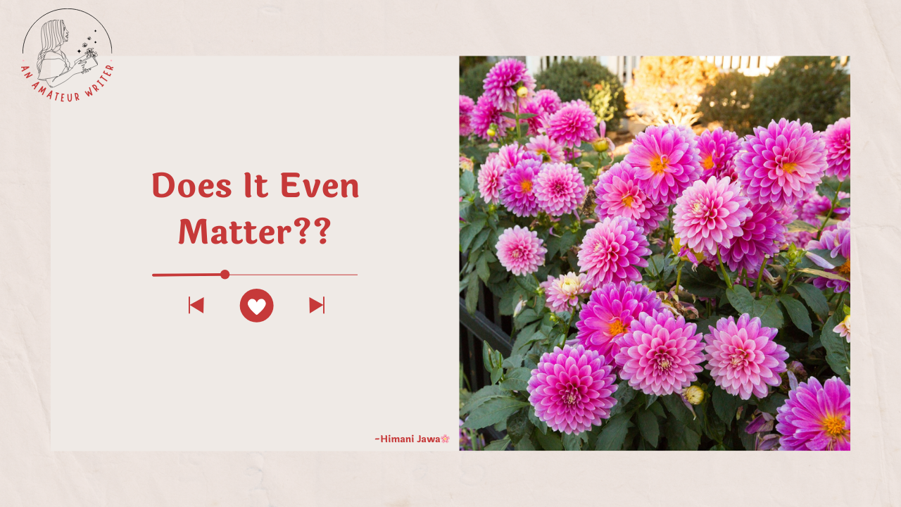 Does it even matter by Himani Jawa